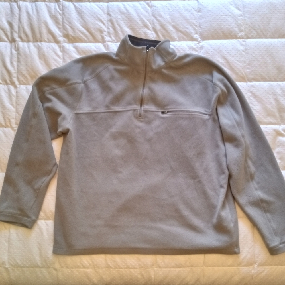 Unisex LL bean quarter zip fleece pullover sage green Size L